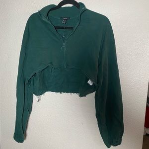 Forever 21 Cropped Zip-up Jacket